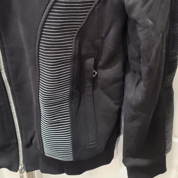 Balmain Neoprene Ribbed Zip-Up Hoodie - Picture 6 of 15